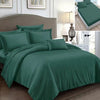 Lenjerie pat dublu DAMASC Policoton 6 piese, Ralex Pucioasa, Cearceaf cu elastic pentru saltea 160x200 cm sau 180x200 cm Verde Inchis