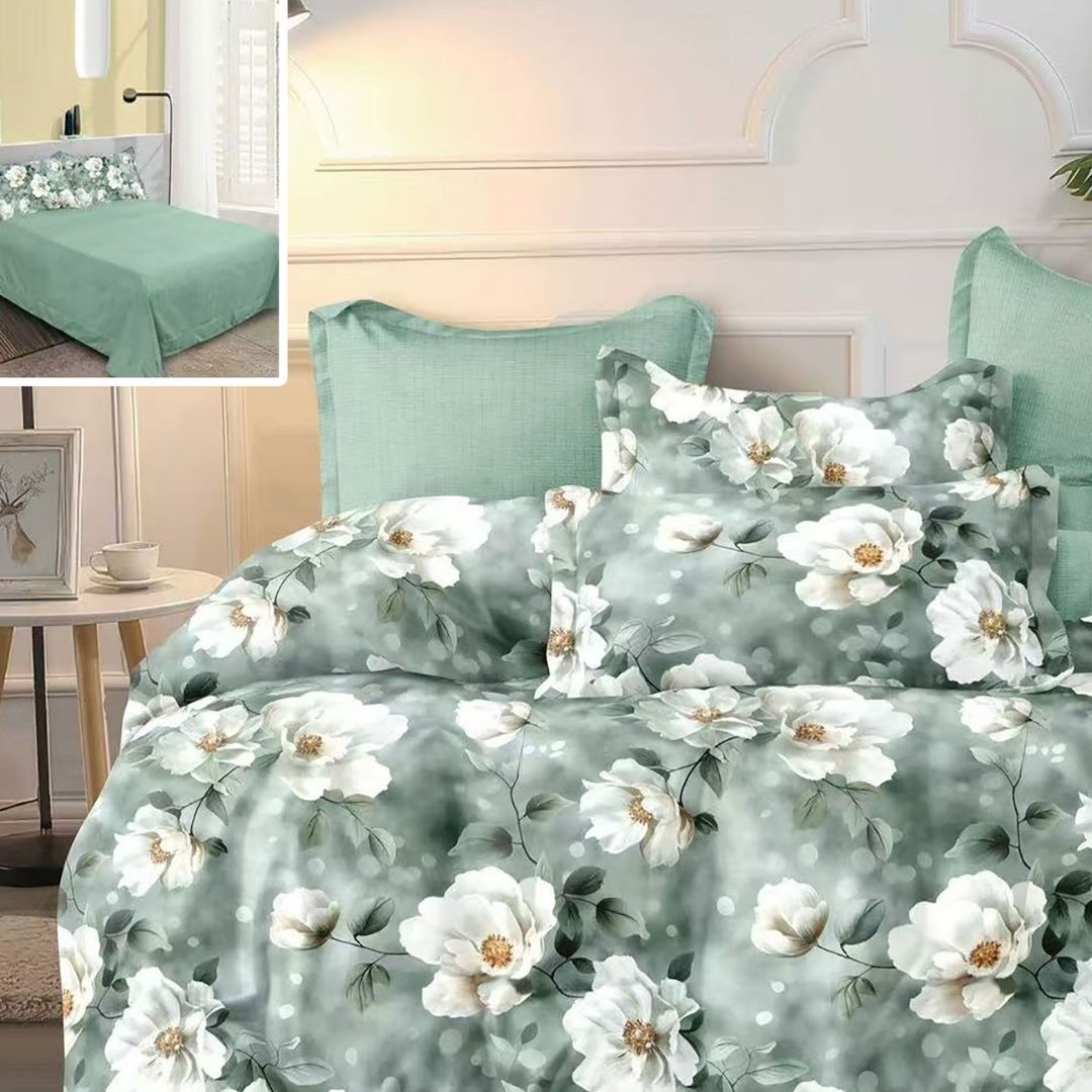 Lenjerie pat dublu Bumbac Finet Gros 6 piese Ralex Pucioasa cearceaf pat 220x240 cm, cearceaf pilota 200x220 cm, 2 fete perna 70x70 cm, 2 fete perna 50x70 cm MADISON