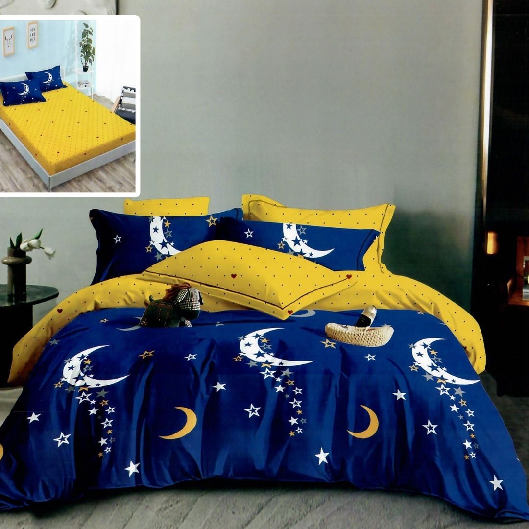Lenjerie pat dublu Bumbac Finet Gros 6 piese Cearsaf cu elastic saltea 160x200 cm sau 180x200 cm Ralex Pucioasa HF6P287