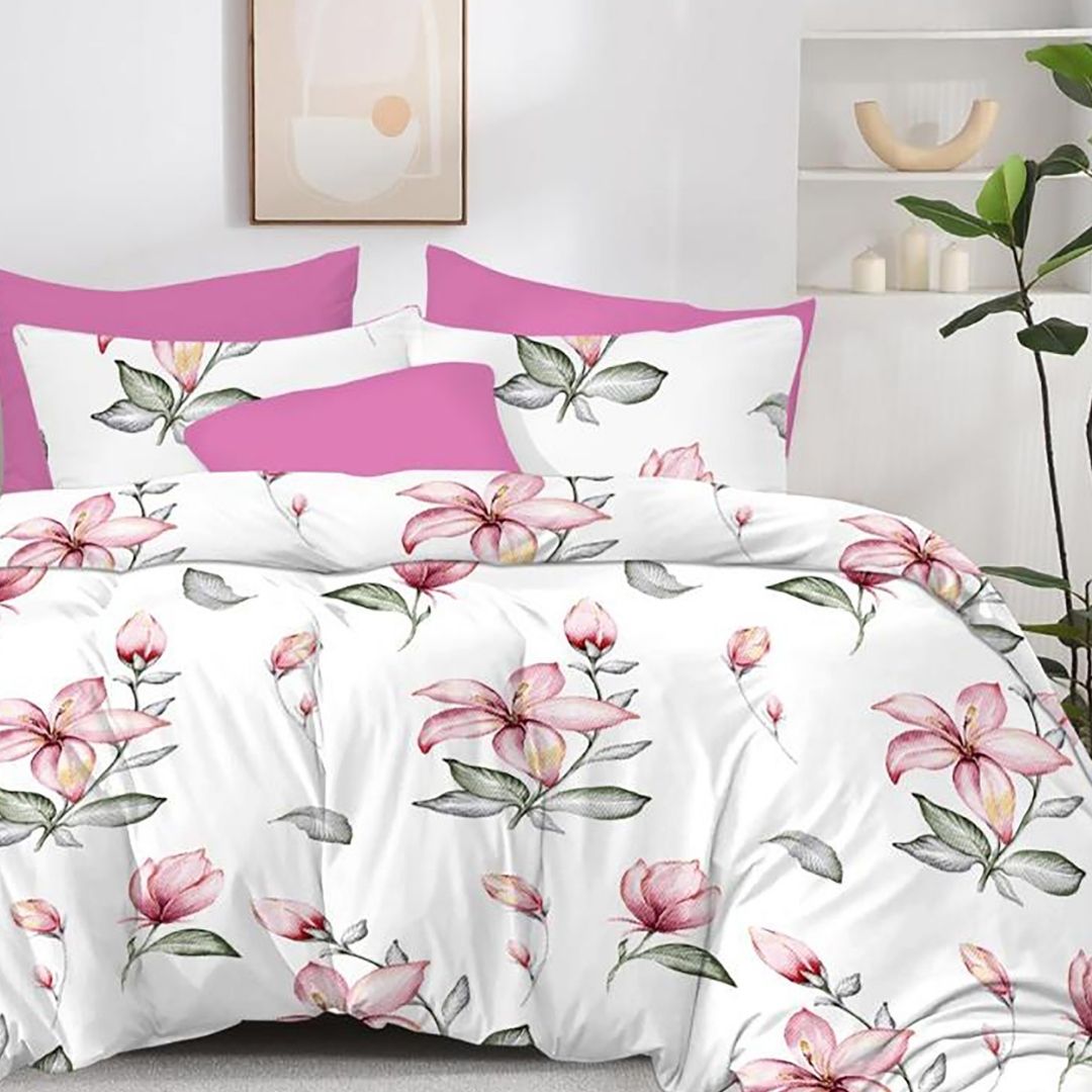 Lenjerie de pat 2 persoane, FINET 6 piese, Ralex Pucioasa, cearceaf pat 230x250 cm, cearceaf pilota 200x230 cm, 2 fete perna 70x70 cm, 2 fete perna 50x70 cm F476