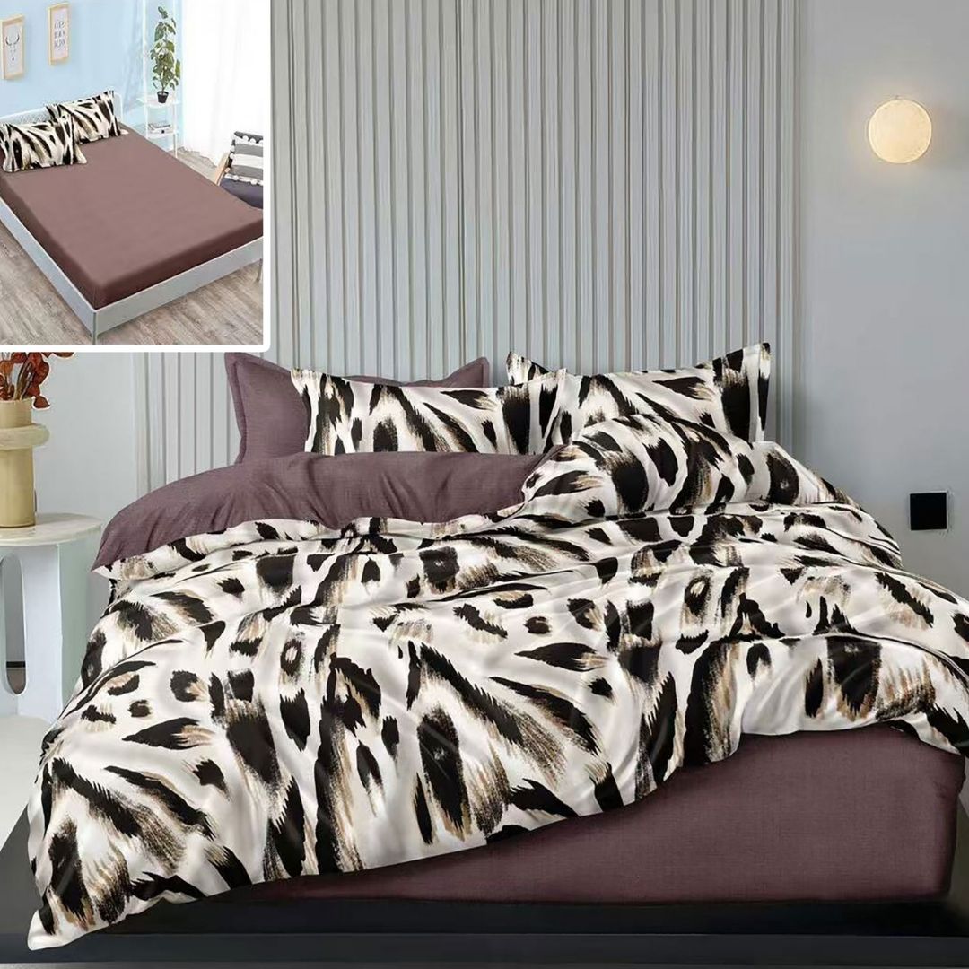 Lenjerie pat dublu Bumbac Finet Gros 6 piese Cearsaf cu elastic universal pentru saltea 160×200/180×200 cm Ralex Pucioasa ALEXIS-VH