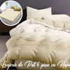 Lenjerie pat dublu Bumbac Finet Gros 6 piese Cearsaf cu elastic universal pentru saltea 160×200/180×200 cm Ralex Pucioasa ENJOY LIFE CREM