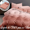 Lenjerie pat dublu Bumbac Finet Gros 6 piese Cearsaf cu elastic universal pentru saltea 160×200/180×200 cm Ralex Pucioasa ENJOY LIFE CORAI