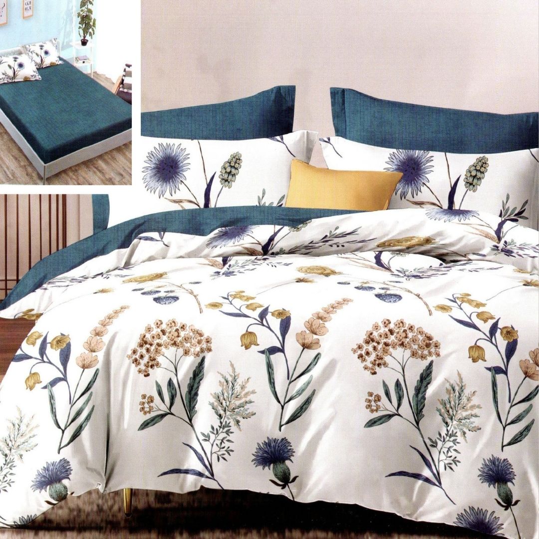 Lenjerie pat dublu Bumbac Finet Gros 6 piese Cearsaf cu elastic saltea 160×200 cm sau 180×200 cm Ralex Pucioasa PENELOPE-VH