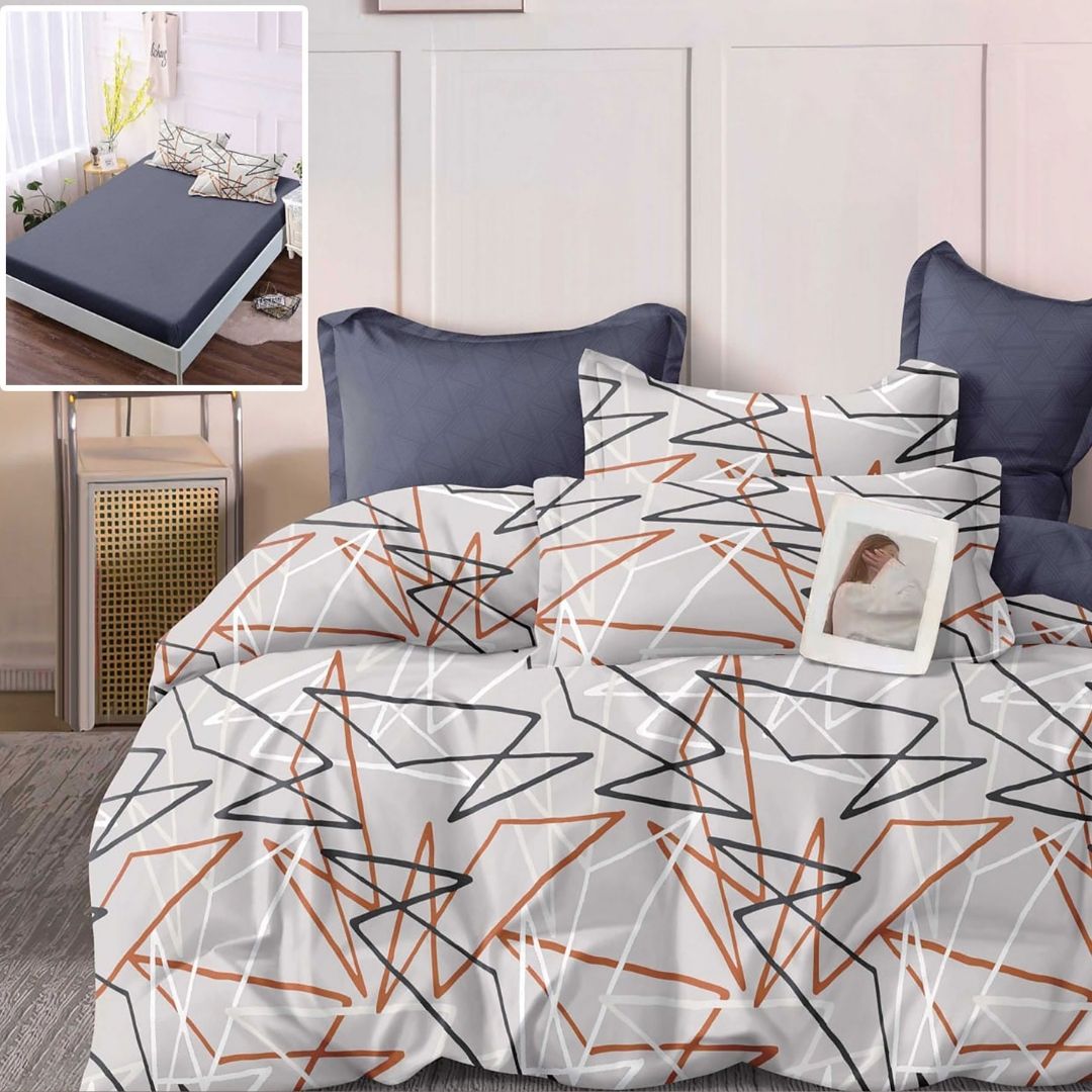 Lenjerie pat dublu Bumbac Finet Gros 6 piese Cearsaf cu elastic saltea 160×200 cm sau 180×200 cm Ralex Pucioasa EVELYN-VH