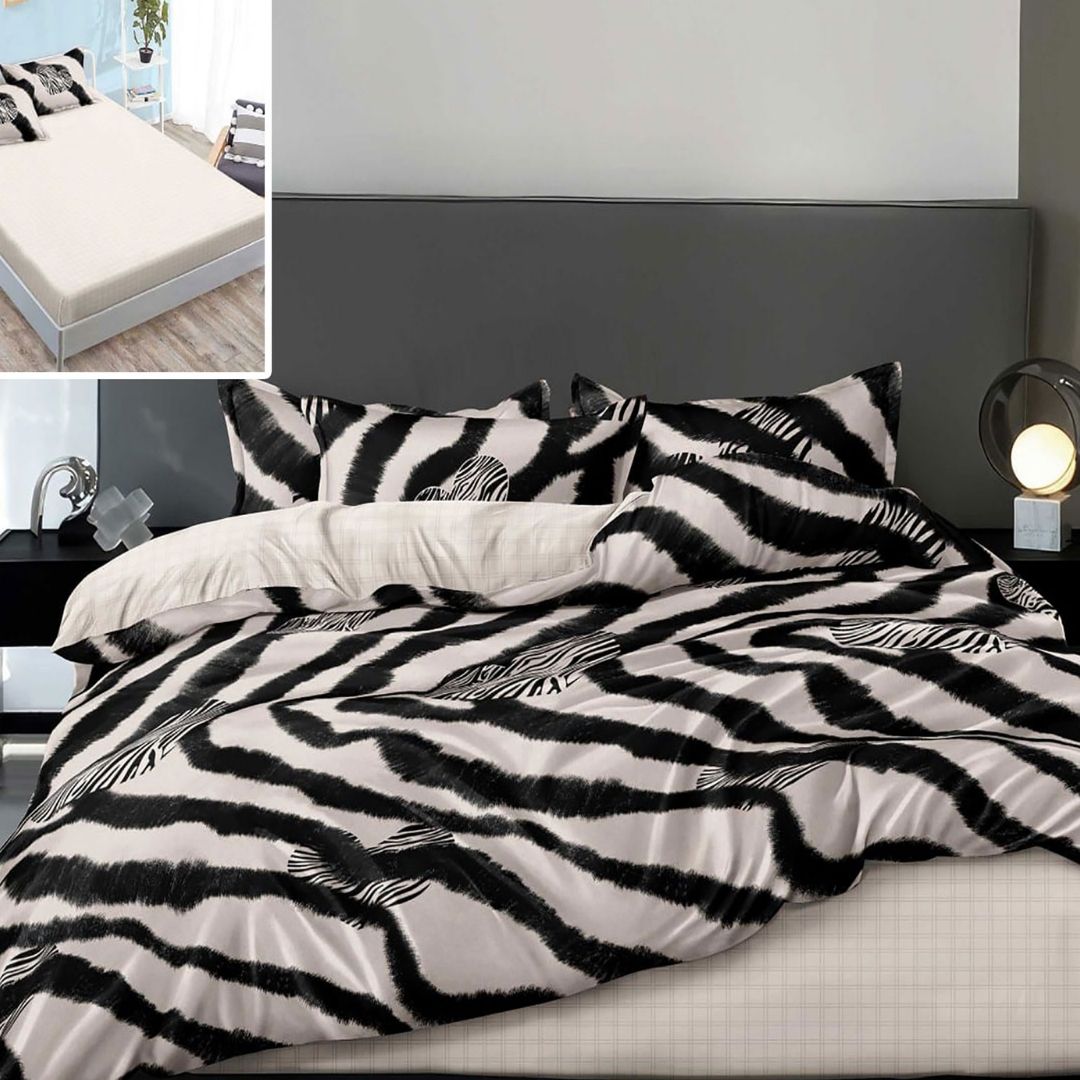 Lenjerie pat dublu Bumbac Finet Gros 6 piese Cearsaf cu elastic saltea 160×200 cm sau 180×200 cm Ralex Pucioasa LILY-VH