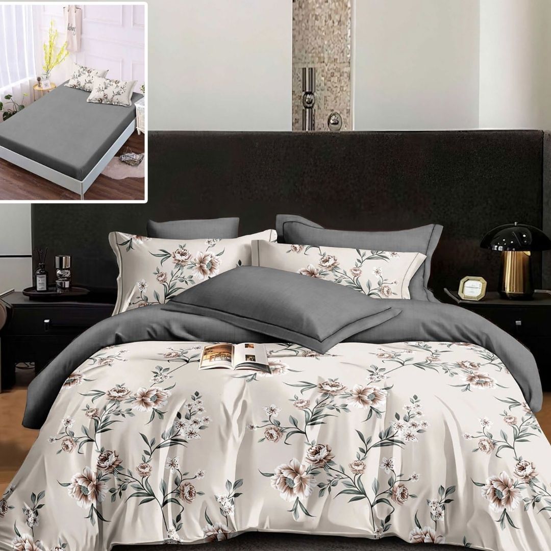 Lenjerie pat dublu Bumbac Finet Gros 6 piese Cearsaf cu elastic saltea 160×200 cm sau 180×200 cm Ralex Pucioasa MIA-VH
