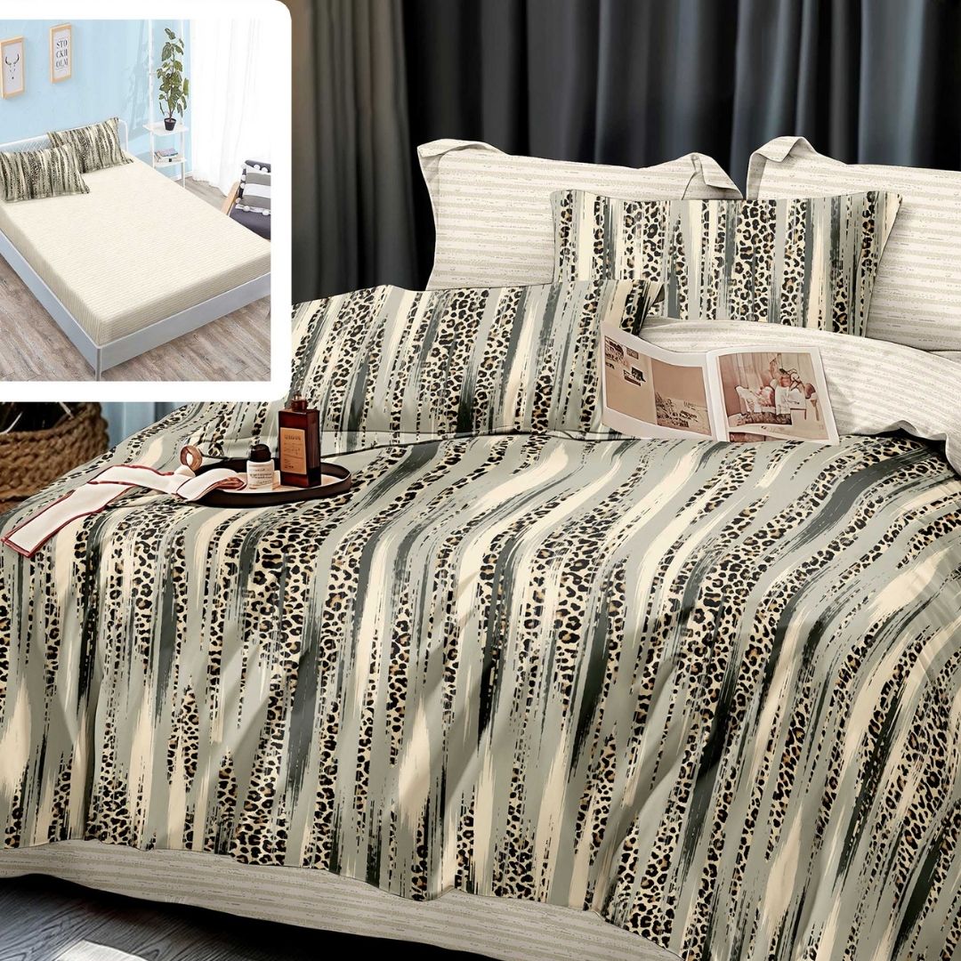 Lenjerie pat dublu Bumbac Finet Gros 6 piese Cearsaf cu elastic saltea 160x200 cm sau 180x200 cm Ralex Pucioasa ALMA-VH