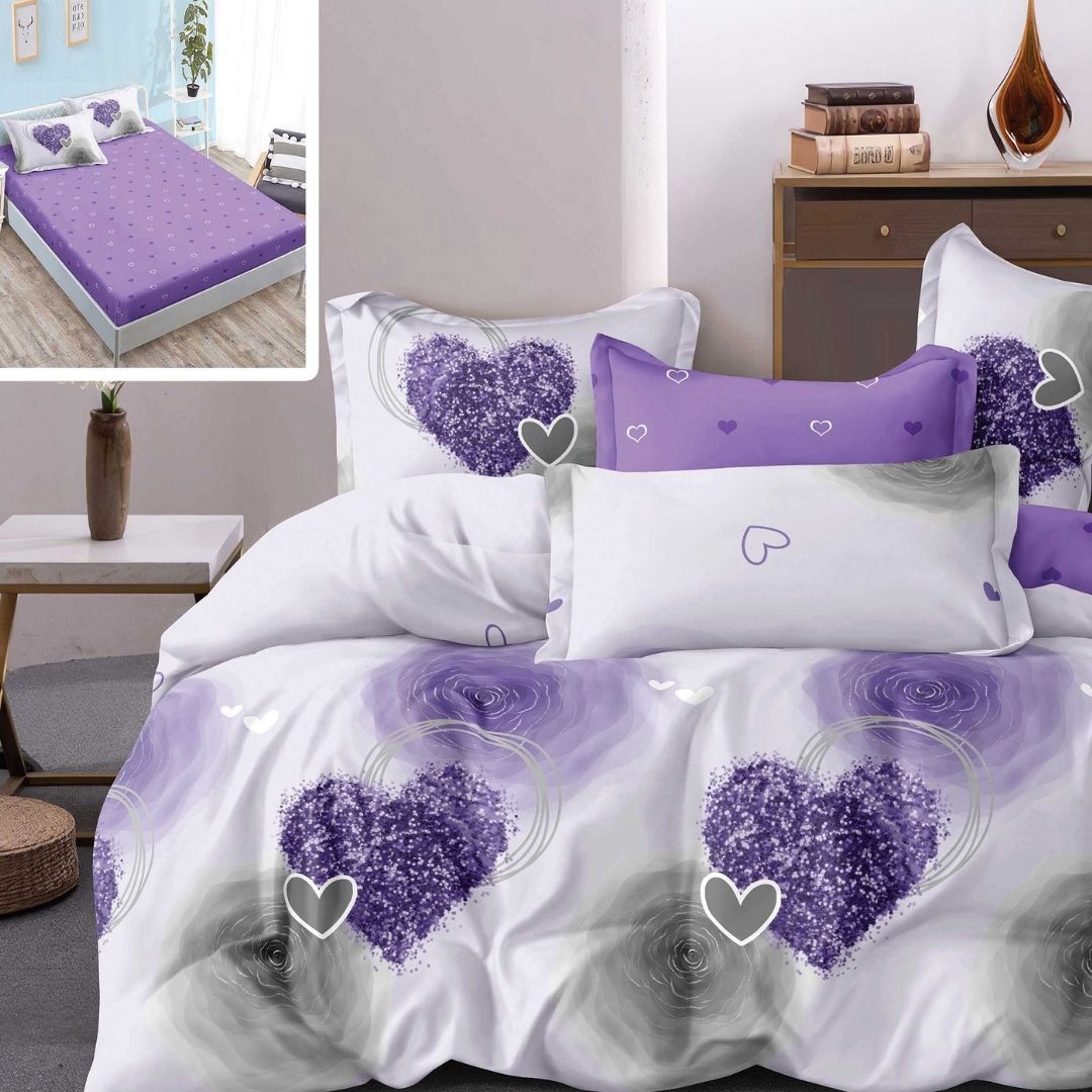 Lenjerie pat dublu Bumbac Finet Gros 6 piese Cearsaf cu elastic universal pentru saltea 160×200/180×200 cm Ralex Pucioasa TANIA-VH