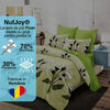 Lenjerie pat dublu Bumbac Finet Gros 6 piese Ralex Pucioasa cearceaf pat 220x240 cm, cearceaf pilota 200x220 cm, 2 fete perna 70x70 cm, 2 fete perna 50x70 cm NATALIE