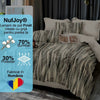 Lenjerie pat dublu Bumbac Finet Gros 6 piese Cearsaf cu elastic saltea 160x200 cm sau 180x200 cm Ralex Pucioasa ALMA-VH