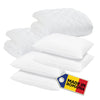 Set 2 Pilote Matlasate Alcam 200x220 cm si 4 Perne 50x70 cm Albe