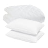 Set 2 Pilote Matlasate Alcam 200x220 cm si 4 Perne 50x70 cm Albe