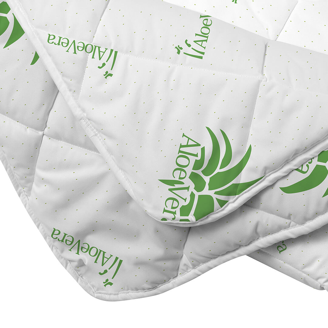 Set 2 Pilote Matlasate Alcam 200x220 cm si 4 Perne 50x70 cm Aloe Vera