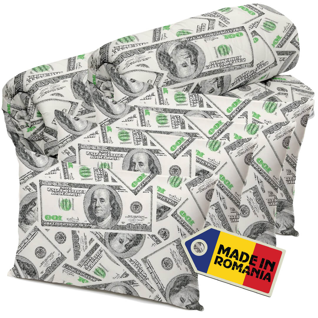 Set 2 Pilote Matlasate Alcam 200x220 cm si 4 Perne 50x70 cm Dollar