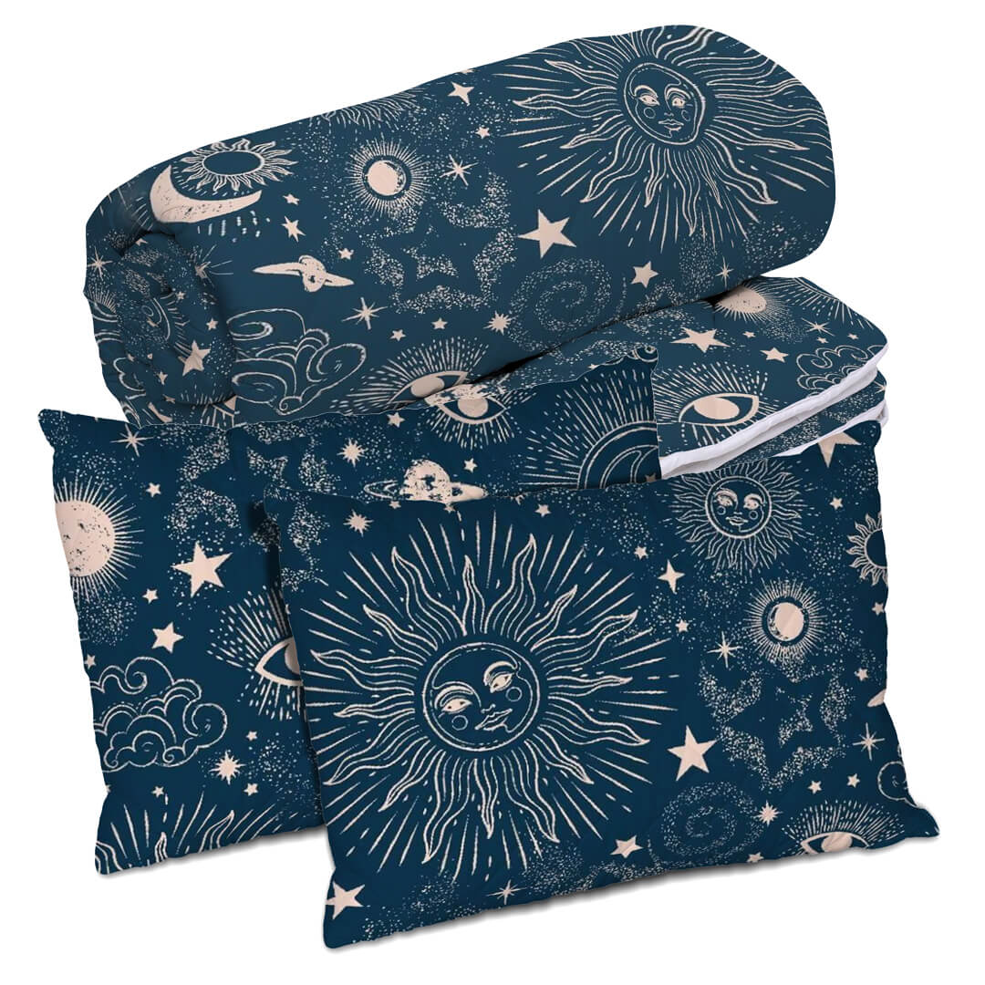 Set 2 Pilote Matlasate Alcam 200x220 cm si  4 Perne 50x70 cm Constelatie