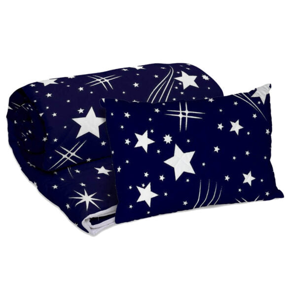 Set 2 Pilote Matlasate Alcam 200×220 cm si 4 Perne 50×70 cm Ploaie de stele