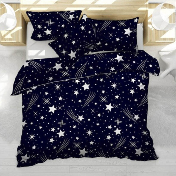 Set 2 Pilote Matlasate Alcam 200×220 cm si 4 Perne 50×70 cm Ploaie de stele