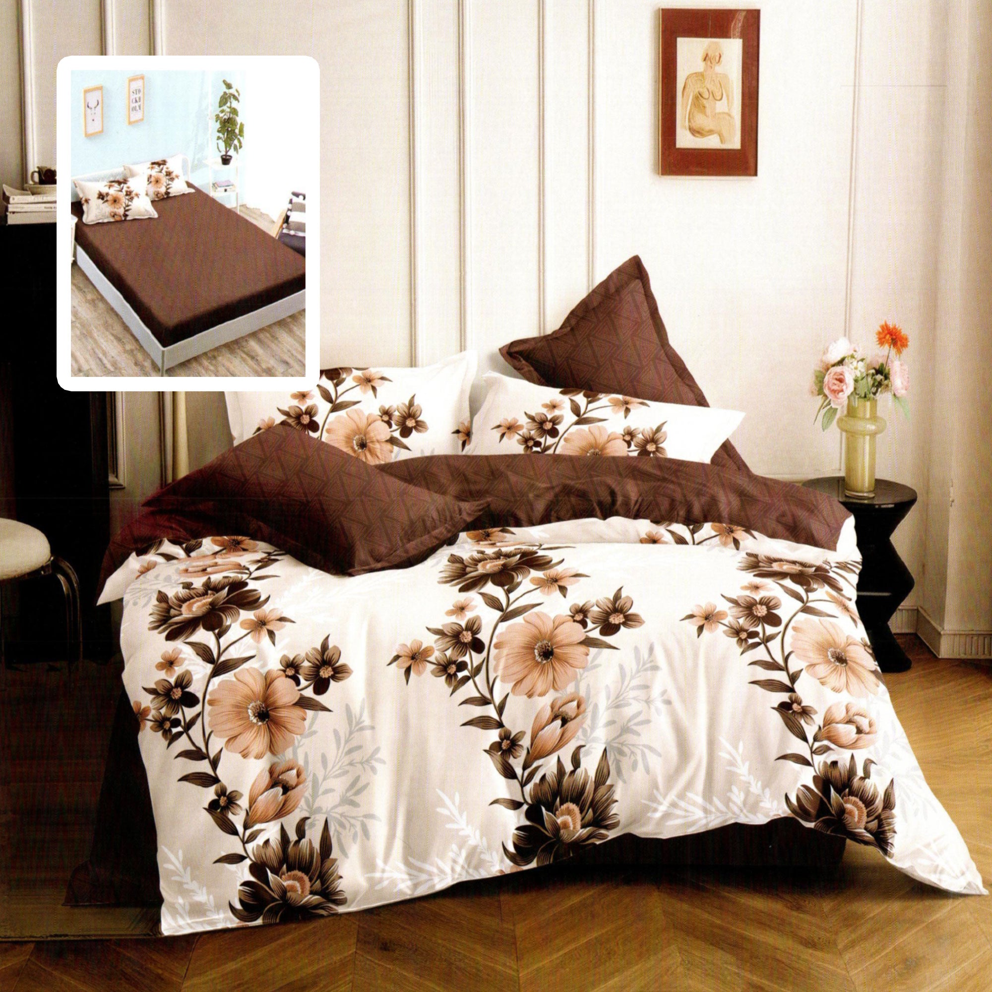 Lenjerie pat dublu Bumbac Finet Gros 6 piese Cearsaf cu elastic saltea 160×200 cm sau 180×200 cm Ralex Pucioasa AMELIA-VH