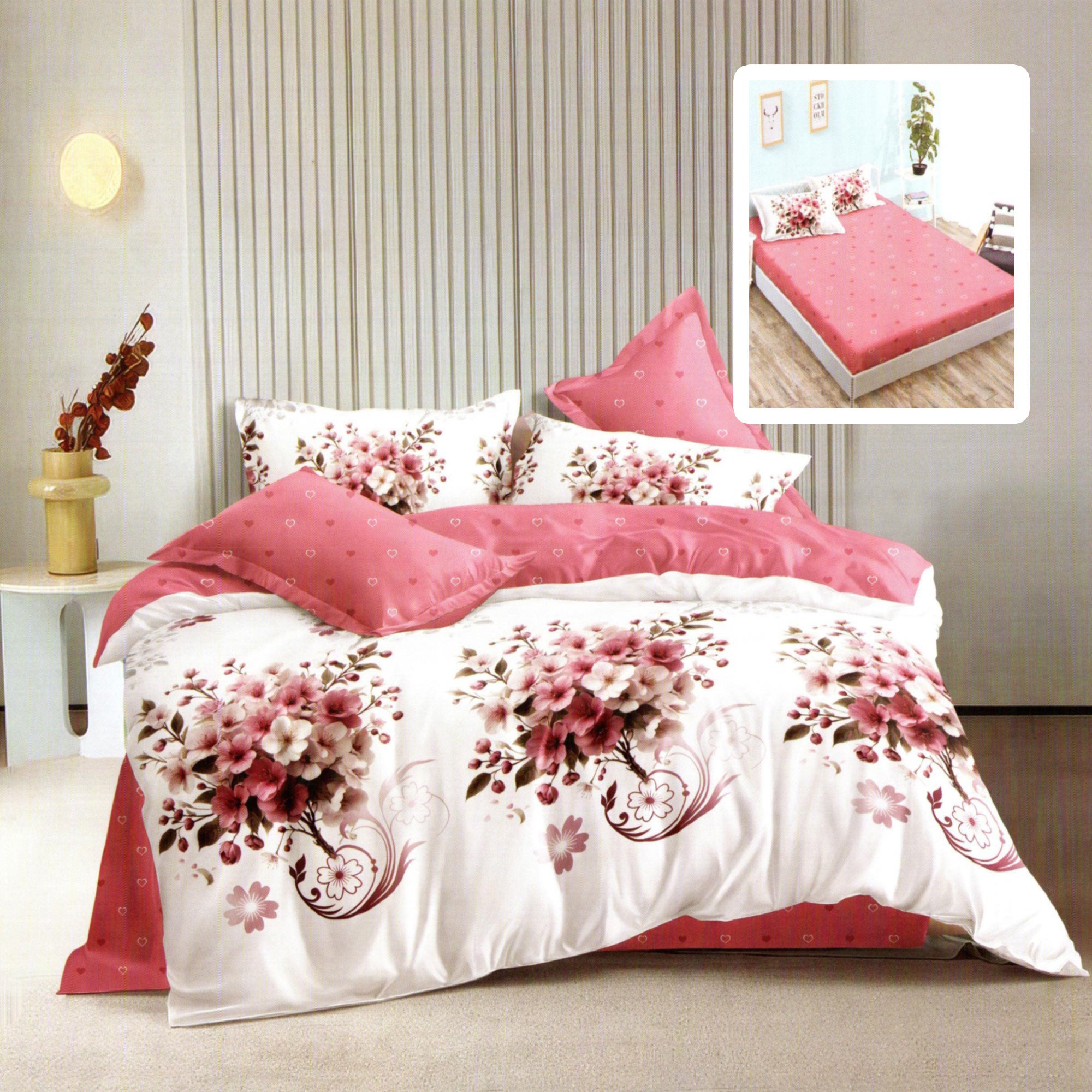 Lenjerie pat dublu Bumbac Finet Gros 6 piese Cearsaf cu elastic universal pentru saltea 160×200/180×200 cm Ralex Pucioasa MADISON-VH
