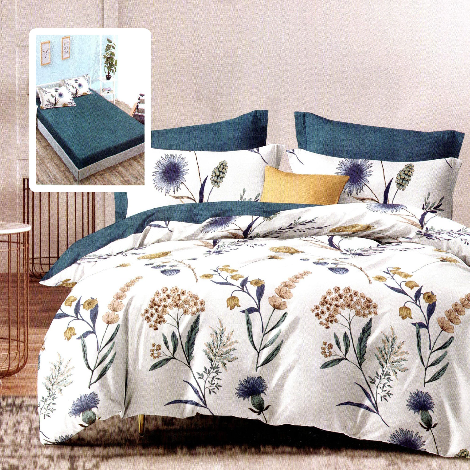 Lenjerie pat dublu Bumbac Finet Gros 6 piese Cearsaf cu elastic saltea 160×200 cm sau 180×200 cm Ralex Pucioasa PENELOPE-VH