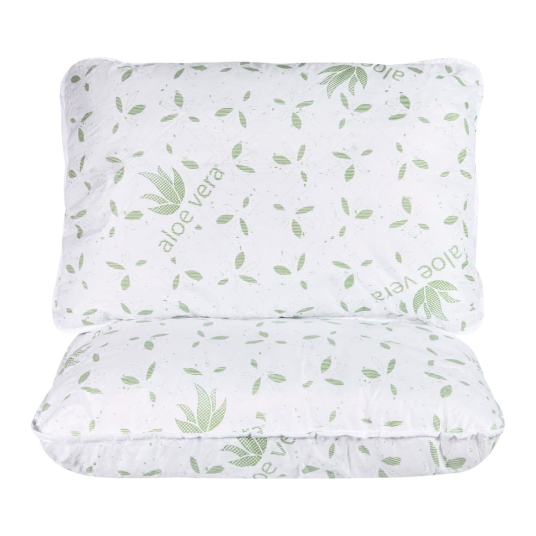 Set 2 Pilote Matlasate Somnart 200×220 cm si 4 Perne 50×70 cm Aloe Vera