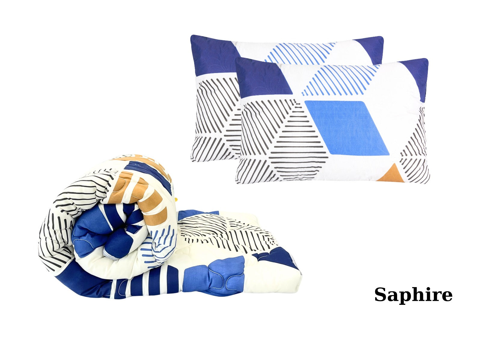 Set Pilota Matlasata Somnart 200×220 cm si 2 Perne 50×70 cm Saphire