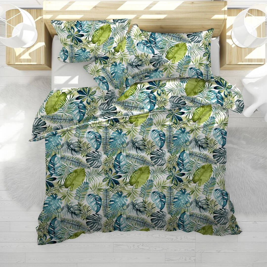 Set 2 Pilote Matlasate Alcam 220x200 cm si 4 Perne 50x70 cm Jungla