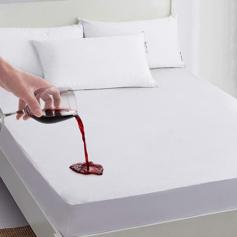 Husa protectie saltea 100% Impermeabila Ralex Pucioasa, BUMBAC tip frotir, 90x200x25 cm dimensiune, Premium, lavabila la masina, cearceaf de pat cu elastic