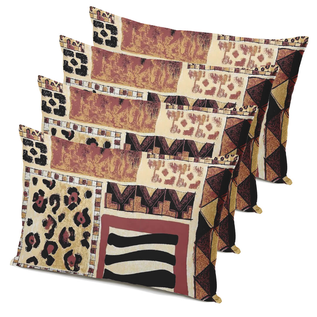 Set 2 Pilote Matlasate Alcam 200x220 cm si 4 Perne 50x70 cm Sahara