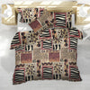 Set 2 Pilote Matlasate Alcam 200x220 cm si 4 Perne 50x70 cm Sahara